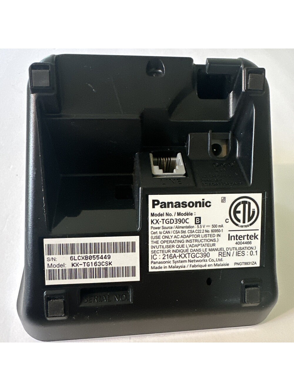 Panasonic KX-TGD390C Cordless Main Base Answering System